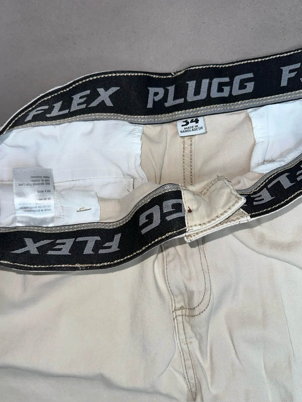 Plugg Flex Waist Light Tan Men’s Shorts - 34